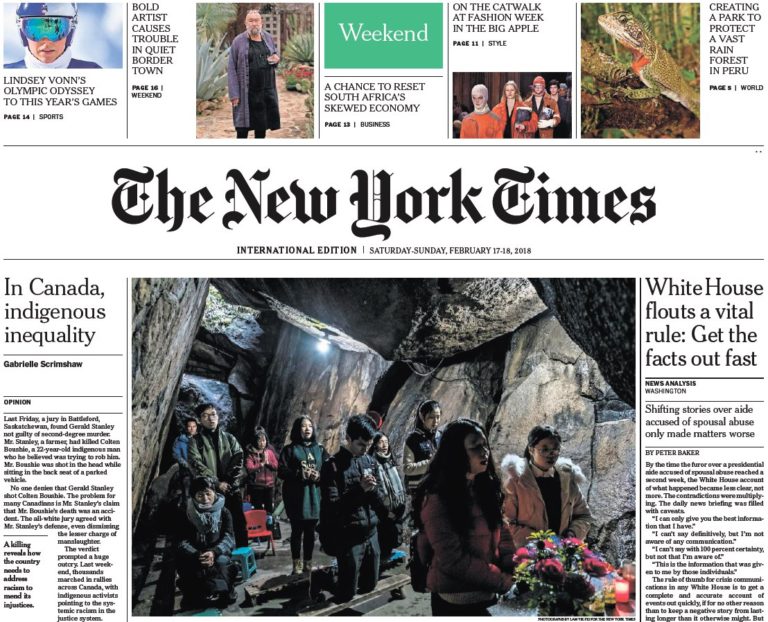 The New York Times International – 17.02.2018 – 18.02.2018