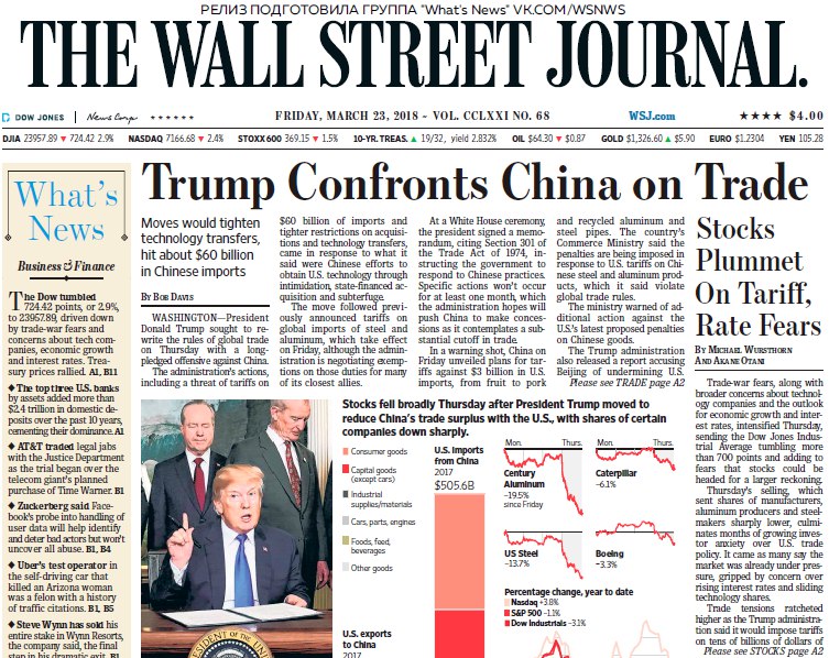 The Wall Street Journal – 23.03.2018