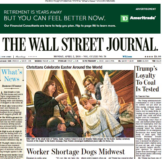The Wall Street Journal – 02.04.2018