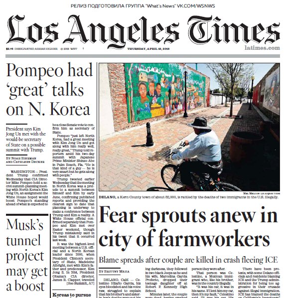 Los Angeles Times – 19.04.2018