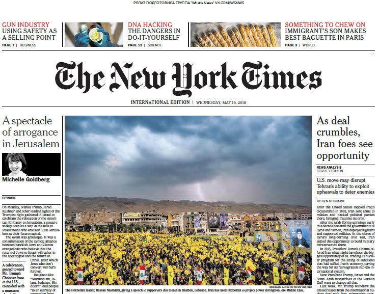 The New York Times International – 16.05.2018