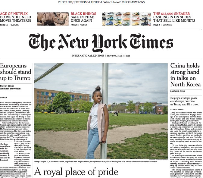 The New York Times International – 14.05.2018
