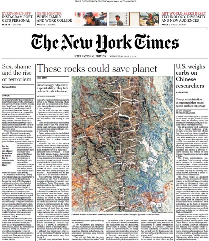 The New York Times International – 02.05.2018