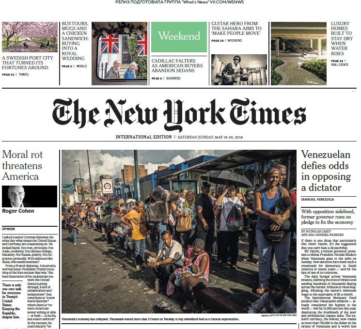 The New York Times International – 19.05.2018 – 20.05.2018