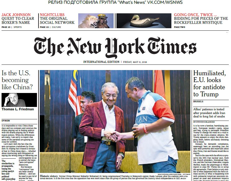 The New York Times International – 11.05.2018
