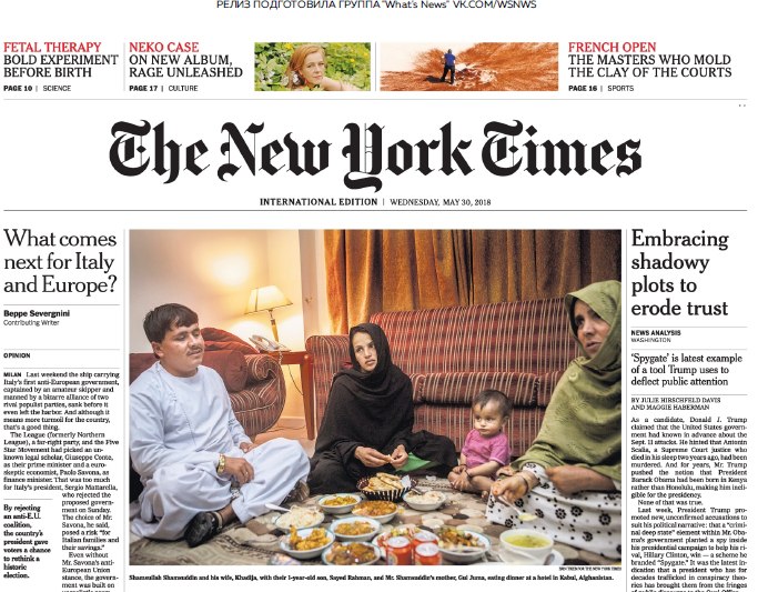 The New York Times International – 30.05.2018