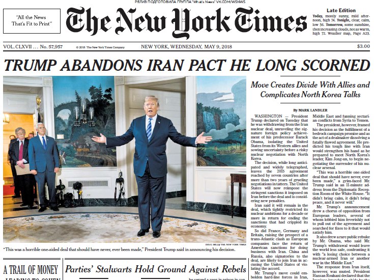 The New York Times – 09.05.2018