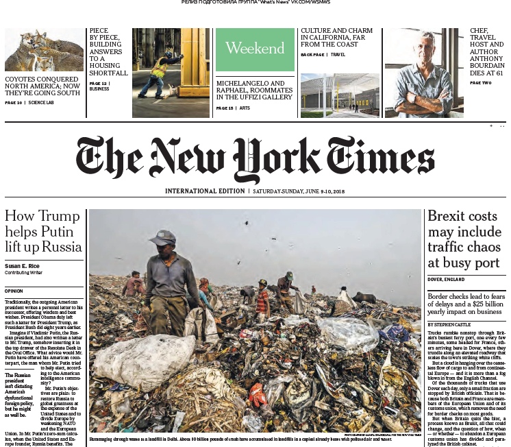 The New York Times International – 09.06.2018 – 10.06.2018