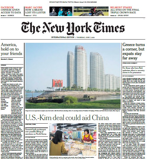 The New York Times International – 07.06.2018
