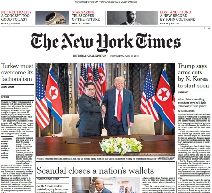 The New York Times International – 13.06.2018
