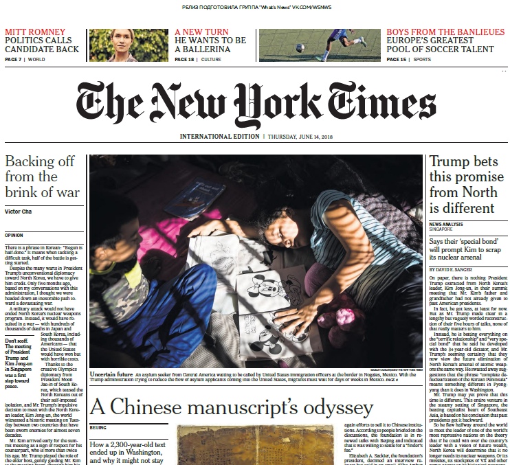 The New York Times International – 14.06.2018